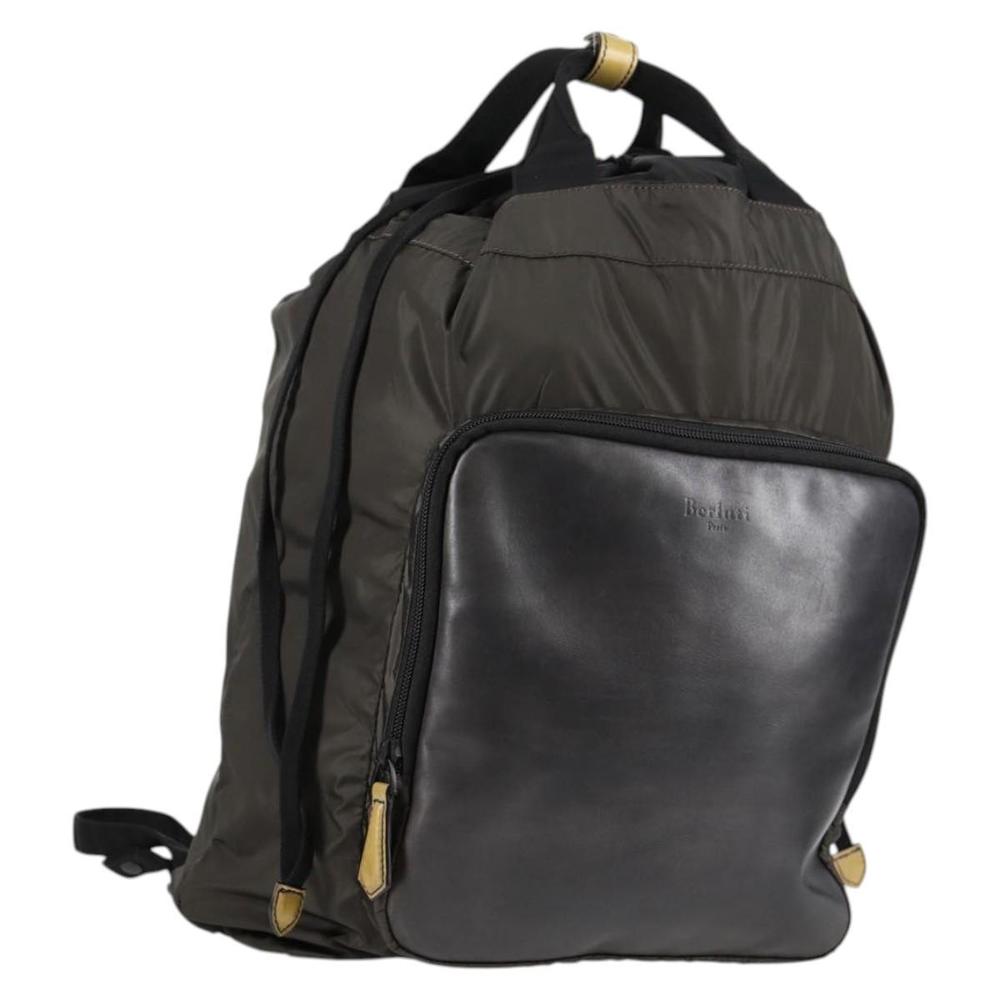 Berluti Backpack Nylon Khaki Auth 133812
